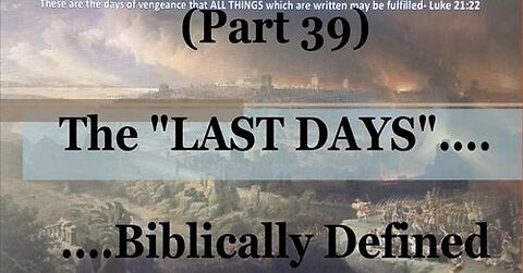 #39) Malachi's Last Days Burning Sensation (The Last Days...Biblically Defined Series)