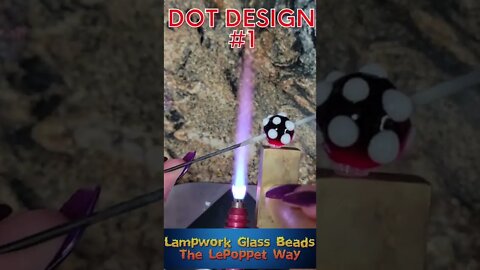 Lampwork Glass Beads: Dot Design #1