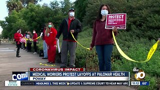 Medical workers protest layoffs at Palomar Health