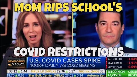 BOOM! Mom on CNBC Rips the Covid restrictions at her kid’s school (Masking between bites at lunch!)