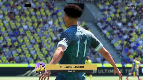 Fifa21 FUT Squad Battles - Jadon Sancho finishes from close range to open the scoring