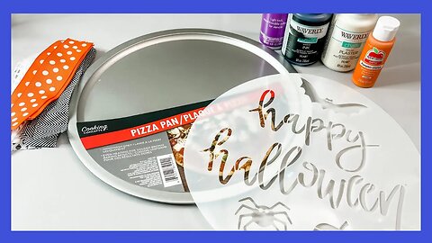 Dollar Tree Pizza Pan DIY || Halloween Craft || Just 1 EASY DIY