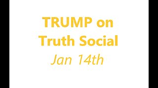 TRUMP ON TS JAN 14TH 6:30pm ET