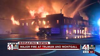 Fire crews battle two-alarm warehouse fire