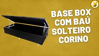 Base Box Com Baú Solteiro 36x88x188 Corino
