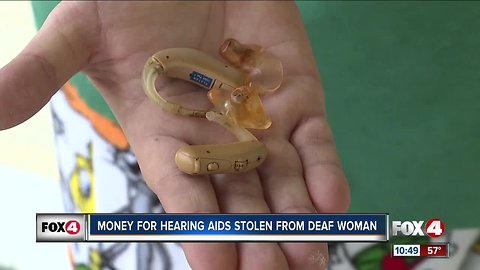 Money for hearing aids stolen from deaf woman