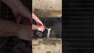 How to properly clean an A/C condenser coil #shorts #hvac #cars #automotive #bmw #diy #restoration