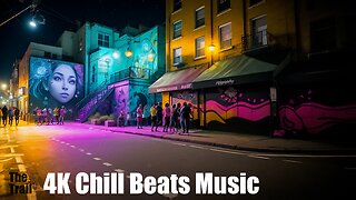 Chill Beats Music - Electronic Bounce | (AI) Audio Reactive Shoreditch Street | Party Night