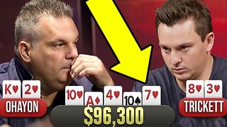 FLUSH OVER FLUSH For $96,300! | Poker Hand of the Day presented by BetRivers