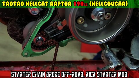 (E15) Broken Starter Chain. Mud, ruts and mayhem (Matt's crash reenactment) Hellcat HELLCOUGAR 190cc