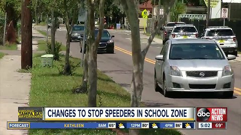 Tampa elementary school has wrong times on school zone signs