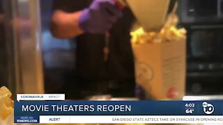 Movie theaters reopen