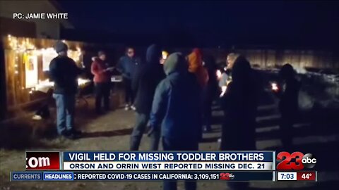 California City community holds vigil for missing toddler brothers