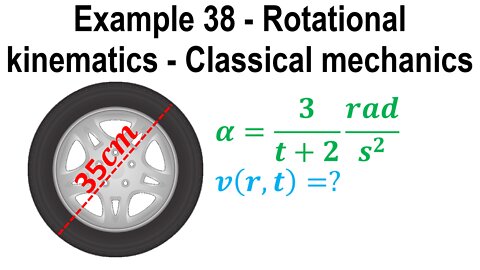 Example problem 38 - Rotational kinematics - Classical mechanics - Physics
