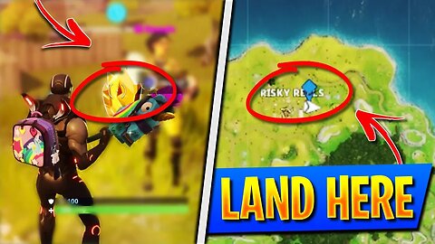How To "Search between a Scarecrow, Pink Hotrod, and a Big Screen" Location! (Fortnite Season 4)!