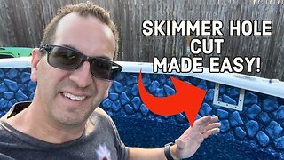 How To Cut Swimming Pool Skimmer Hole In New Pool Liner