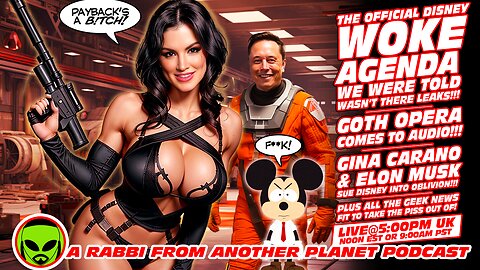 LIVE@5: Gina Carano and Elon Musk Take on Disney!!! Doctor Who!!! Goth Opera!!! Miracle Man!!!
