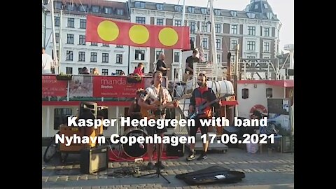 Singer & Songwriter Kasper Hedegreen with band, Nyhavn Copenhagen [17.06.2021]