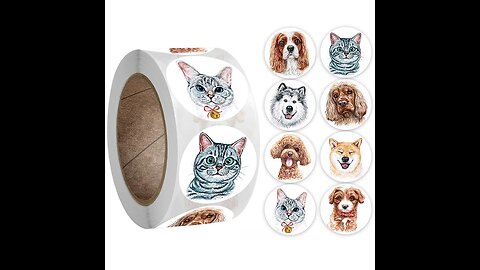 100-500pcs Cartoon Animals Cat Dog Stickers Labels Reward Sticker School Teacher Kids Smiley