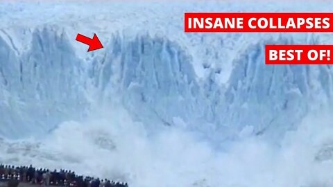 INSANE Glacier Wall Collapses From 30 Years Ago (Best of Compilation)
