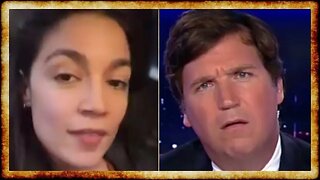 AOC GLOATS Over Tucker's Firing in CRINGE Video