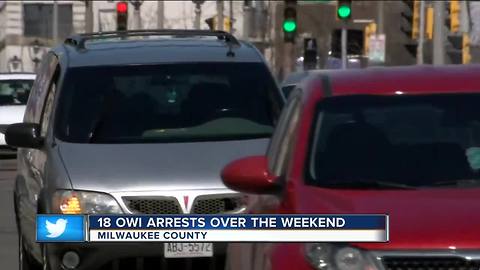 18 OWI arrests made by Milwaukee County Sheriff's Deputies over St. Patrick's Day weekend