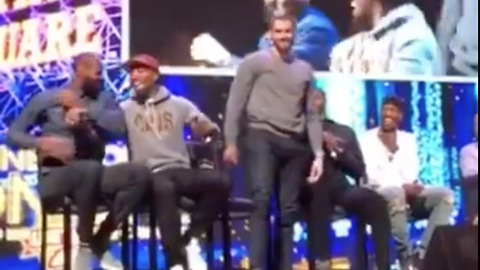 LeBron James & Cavs ROAST Kevin Love for Being a "Chubby" Kid, Love Gets the Last Laugh