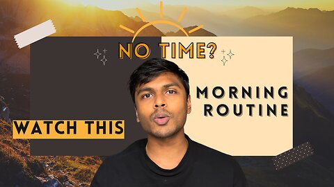 Watch This if you have no time for your Spiritual MORNING ROUTINE