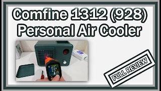 Comfine Personal Air Cooler Model 1312 (928) 2000 mAh Portable 3 Speed 7 Colors, REVIEW / TUTORIAL