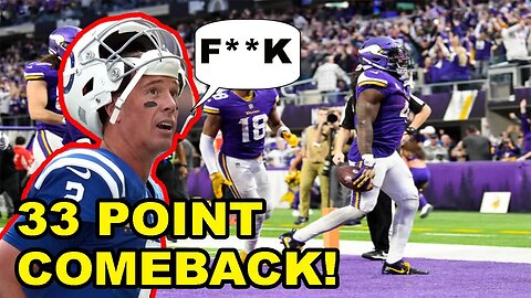 EMBARRASSING! Matt Ryan and the Colts BLOW the BIGGEST LEAD in NFL history and LOSE to the Vikings!