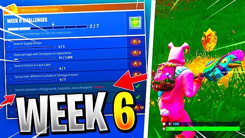 WEEK 6 (SEARCH BETWEEN A PLAYGROUND, CAMPSITE, AND A FOOTPRINT) LOCATION!! FREE BATTLE PASS TIER!!