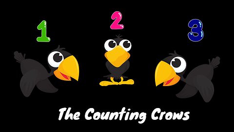 Counting Crows | Numbers, Shapes and Colors Sensory Video for Babies | Giggleoomi