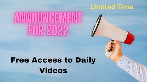ANNOUNCEMENT: Limited Time Access to Stock Market Daily Video Updates!