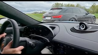 ROLLRACE Audi RS6 Avant vs Porsche Taycan Turbo S 🔋⚡⚡[4k 60p]