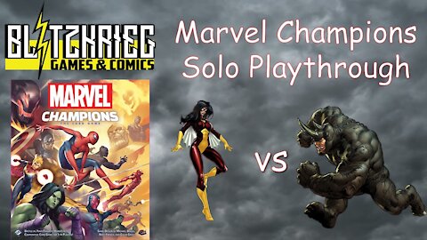 Spider-Woman vs Rhino Marvel Champions Card Game Solo Playthrough