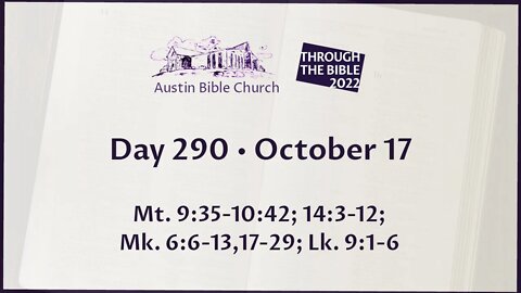 Through the Bible 2022 (Day 290)