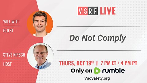 VSRF Live #99: Will Witt and Do Not Comply