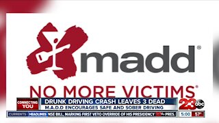 Drunk driving crash leads to three dead