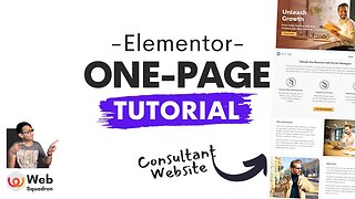 Elementor Pro One-Page Consultant Website Tutorial - Elementor Wordpress Tutorial