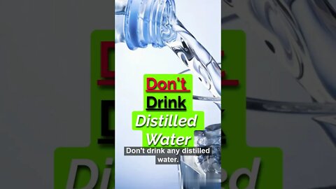 DON'T DRINK DISTILLED WATER #drsebi #shorts #water