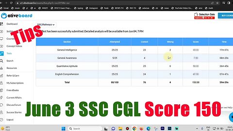 150+ in Oliveboard SSC CGL 2023 Live Mock Test June 3 #oliveboard #ssccgl2023 #mews