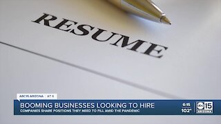 Some booming businesses looking to hire