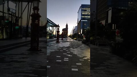 Quay Street at dawn.