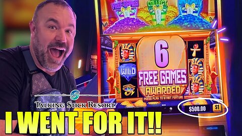 OMG:$500 Spins!! Largest Bet Ever On Mo' Mummy At Talking Stick Resort!