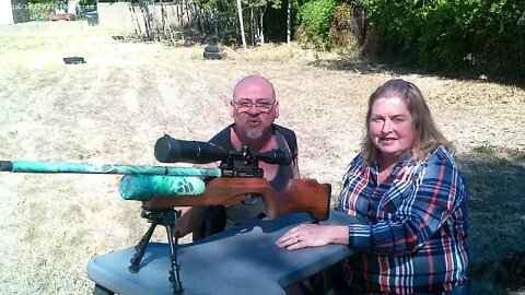 Mrs. Christine Learns to Shoot some Our Ranches Favorite Air Guns.