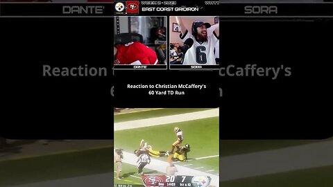 Reaction to Christian McCaffery's 65 Yard TD against the Steelers #shorts #christianmccaffrey #49ers