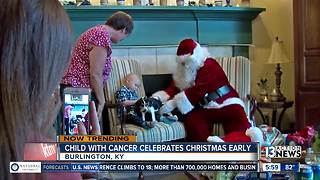Child with cancer celebrates Christmas early