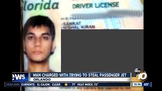 Man charged with trying to steal plane