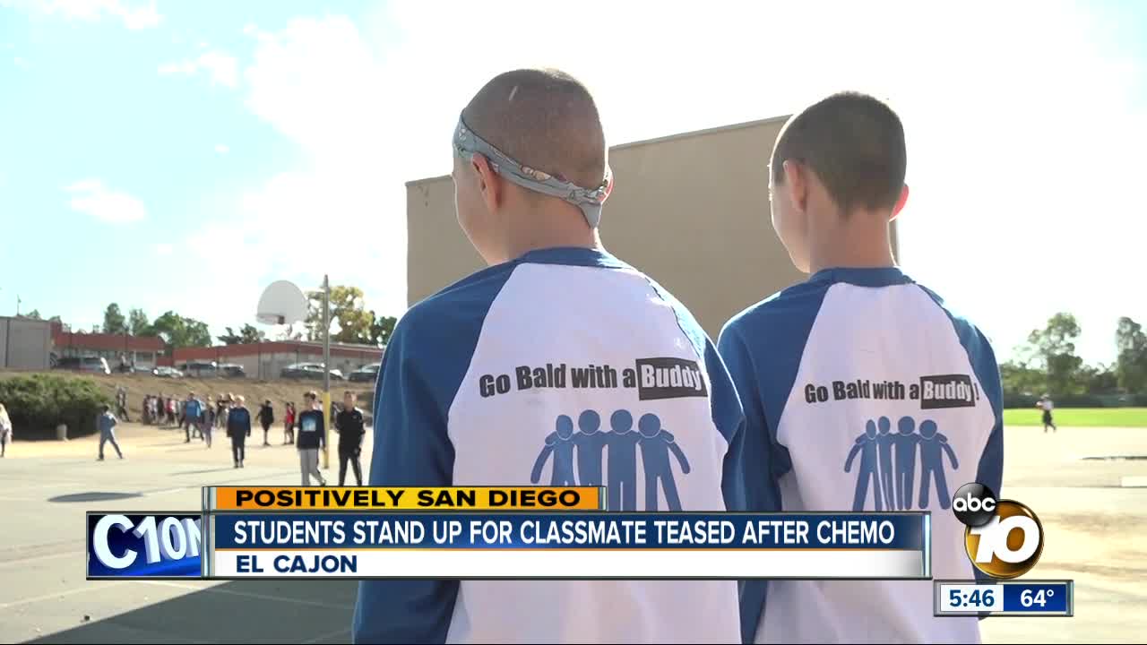 El Cajon students go bald in support of classmate teased after chemo
