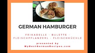 Cooking German Food - Buletten, Frikadellen, German Meatballs or Burgers
